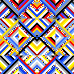 Obraz premium Herringbone aztec pattern. Seamless quilting design background. Vector image
