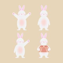 새해 인사하는 토끼