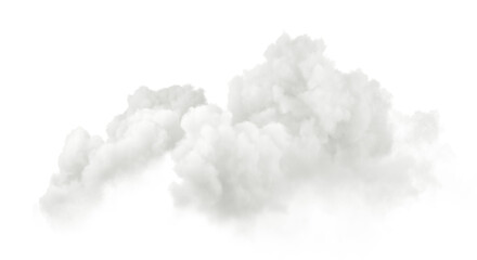 Soft clouds explode shapes cutout isolated transparent backgrounds 3d rendering
