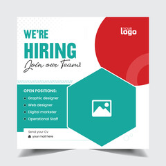 We are hiring social media marketing post design