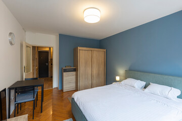 Bedroom interior in rental apartment