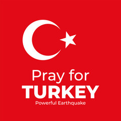 Obraz premium The Epicenter of the earthquake in Turkey. Pray for Turkey. Vector illustration.