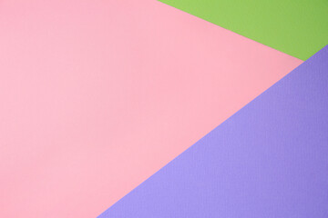 Colorful sheets of paper as background, top view