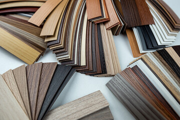 Fototapeta premium wooden sampler material texture for new interior design