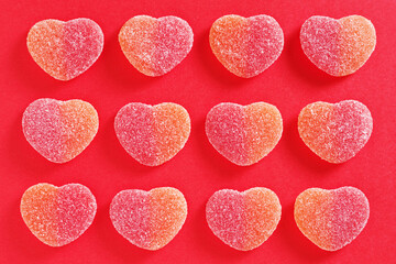 Obraz premium Heart shaped jelly candy