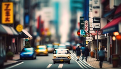 blurred cityscape background, Generative Ai - obrazy, fototapety, plakaty