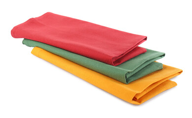 Fabric napkins for table setting isolated on white