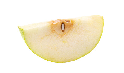 Pear slice isolated on transparent png