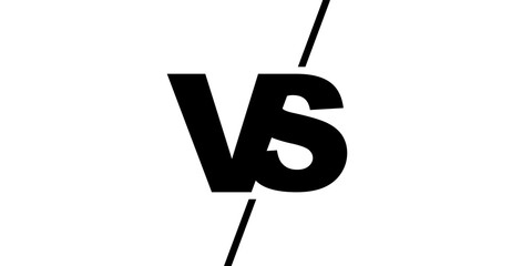Versus sign contrast simple illustration