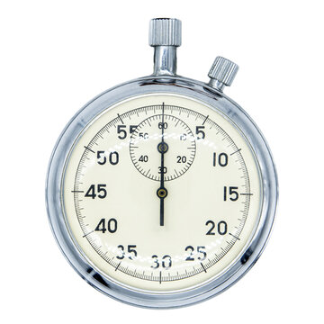 a retro chrome stopwatch for time measuring