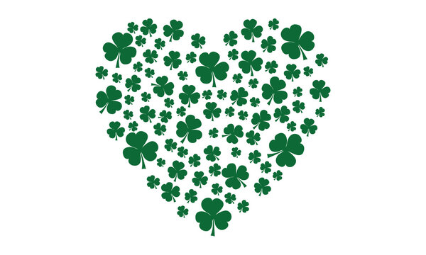recommend clip art: Heart shamrock Three leaf Irish holiday. Saint Patrick's day Vector and Clip art