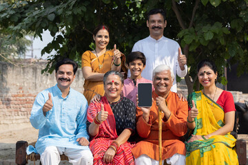 Portrait of Happy Indian and Asian Family.