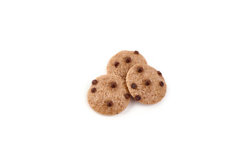 Traditional breakfast cereal, isolated on white background.
