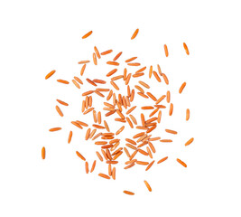 brown rice seeds isolated on transparent png