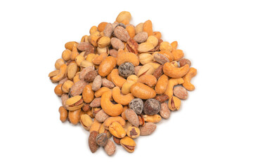  A group of almonds, pistachios, walnuts, macadamia, cashews.