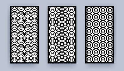 Die cut geometric pattern, laser cut template panel, CNC design 