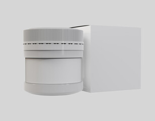 cosmetic jar mockup isolated on white background. 3d illustration