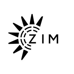 ZIM letter logo. ZIM image on white background and black letter. ZIM technology Monogram logo design for entrepreneur and business. ZIM best icon.
