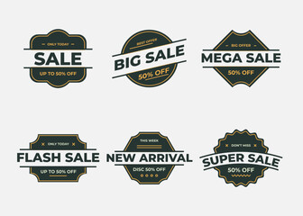 Set of badge or logo design element collection