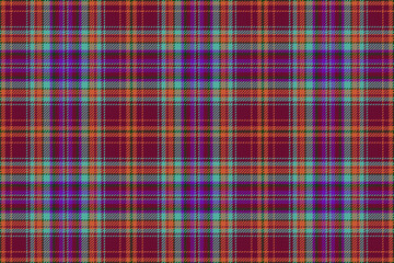Seamless check plaid. Textile texture pattern. Background tartan fabric vector.