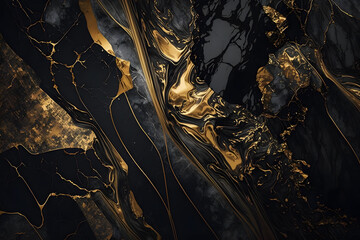 Luxury gold and dark marble texture made with Generative AI