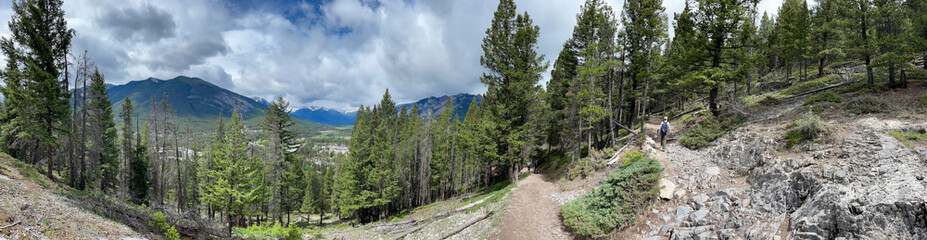Le sentier Tunnel Mountain dans le Parc national Banff, Alberta, Canada. 