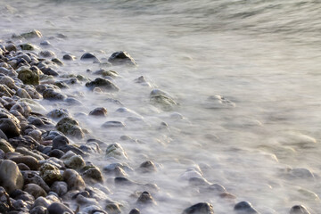 Sea shore, morning at sea