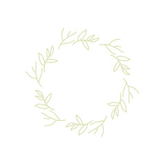 Vector floral logo template in elegant style on white background illustration. Circle frames logos. For badges, labels, logotypes and branding business identity.