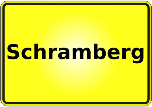 Stadteingangsschild Deutschland Stadt Schramberg