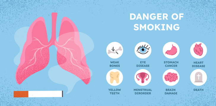 Smoking infographic concept