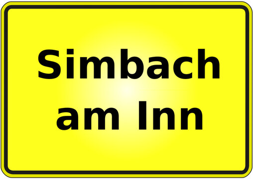 Stadteingangsschild Deutschland Stadt  Simbach am Inn