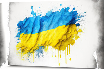 illustration of blue and yellow Ukrainian flag