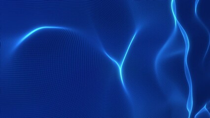 abstract digital cyber background. blue dynamic technology waves. - Powered by Adobe