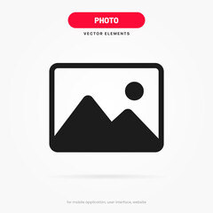 Picture icon or logo in line style. Example Image symbol for UI UX website mobile app. Vector elements EPS10.