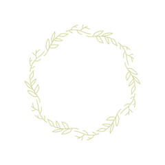 Vector floral logo template in elegant style on white background illustration. Circle frames logos. For badges, labels, logotypes and branding business identity.