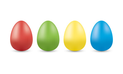 Set of colorful Easter eggs