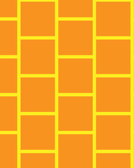 Repeating pattern. Decorative element, design template with striped yellow horizontal lines on orange background