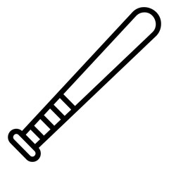 baseball bat line icon
