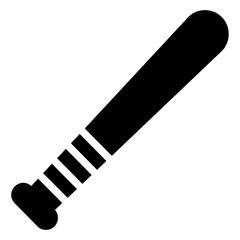 baseball bat glyph icon