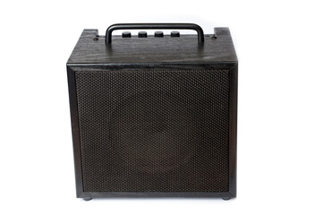 Compact combo amplifier for electric bass guitar, on a white background.