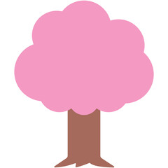 シンプルな桜の木のイラスト