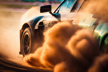 Car drifting created with Generative AI technology.