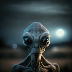 alien in the night made with generative ai