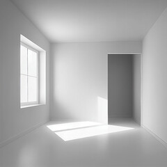 White empty modern interior.