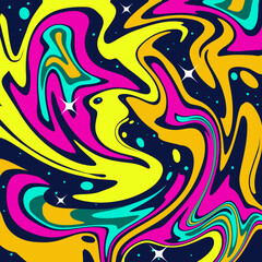 Psychedelic background pattern illustration vector editable