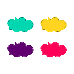 Collection of vector speech bubbles. Copy space.