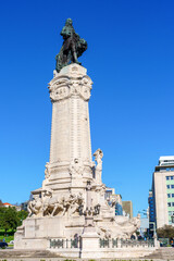Fototapeta na wymiar monument to the Marquis of Pombal.Marquês de Pombal