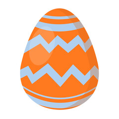 Colorful easter egg isolated on white background