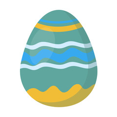 Colorful easter egg isolated on white background