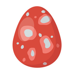 Colorful easter egg isolated on white background